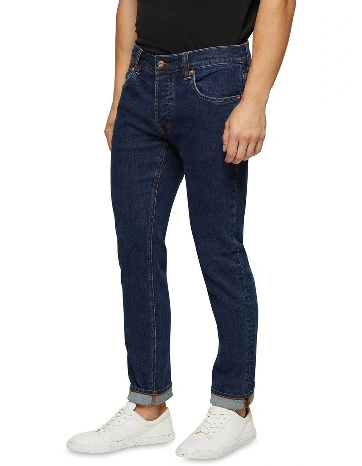 Oxford Marty Stone Enzyme Wash Denim Jeans Blue - Image 2