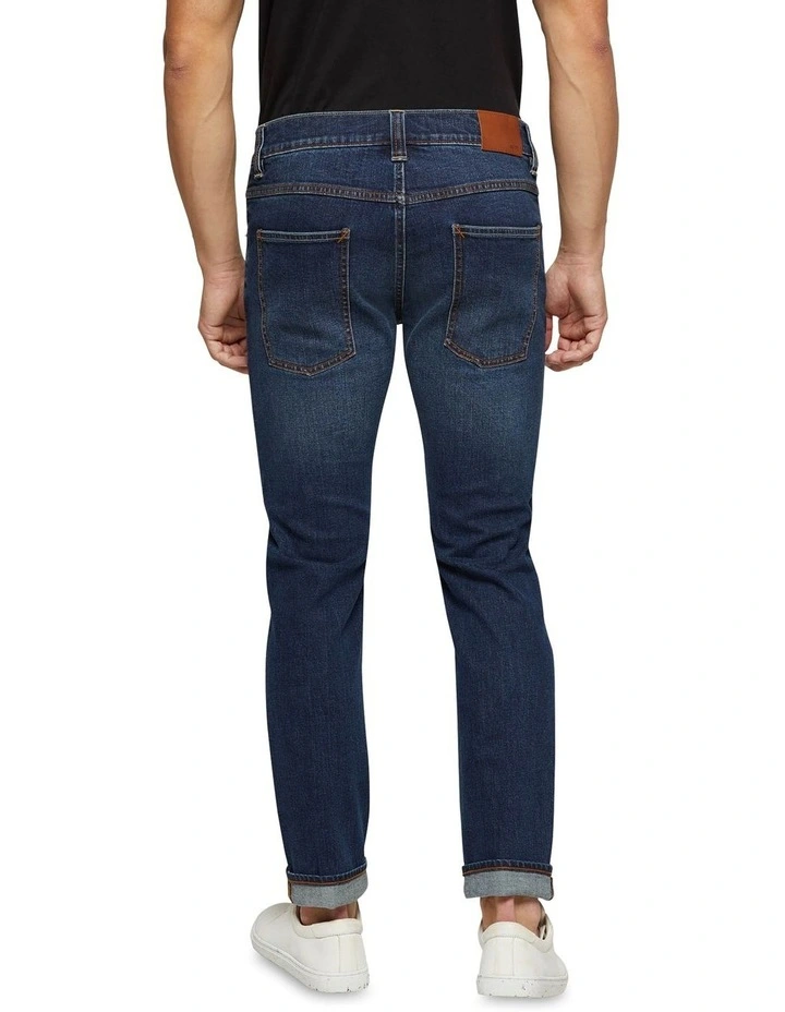 Oxford Marty Stone Enzyme Wash Denim Jeans Blue - Image 3