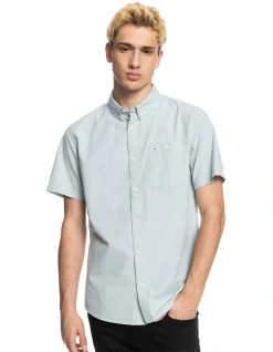 Quiksilver Winfall Short Sleeve Shirt Blue