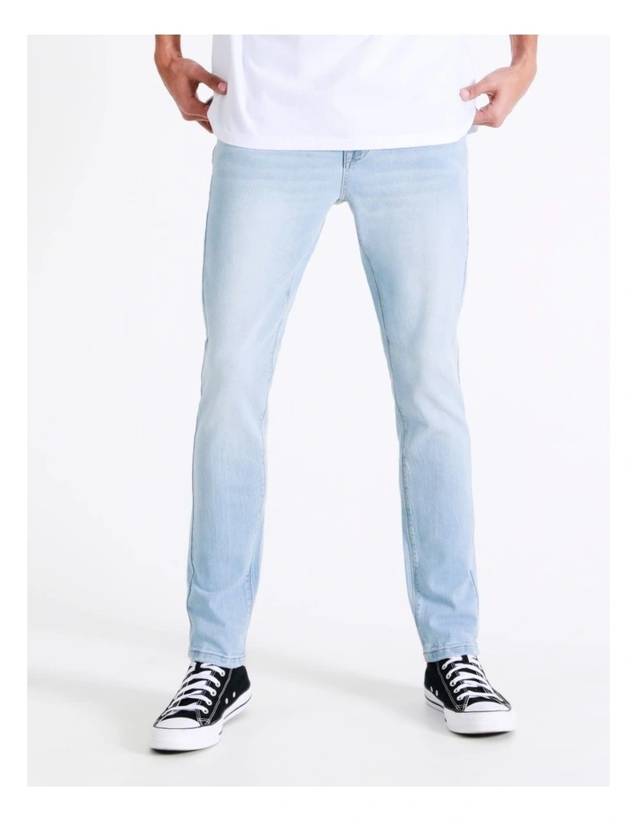 Kenji Ethan Slim Fit Jean In Artic Blue - Image 3