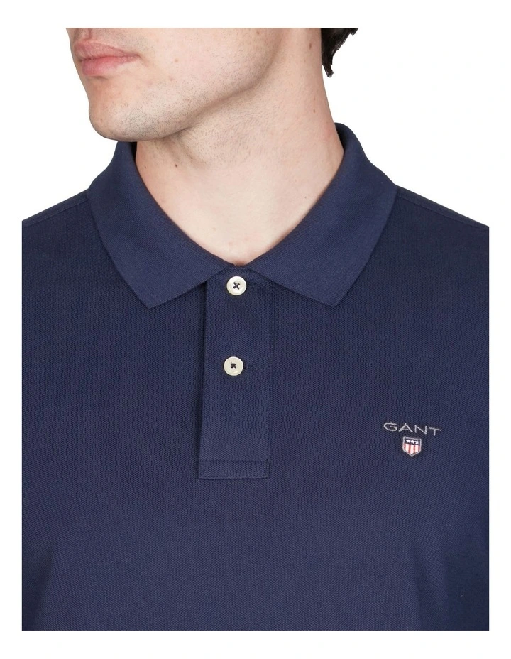Gant Original Pique Long Sleeve Rugger Evening Blue - Image 4