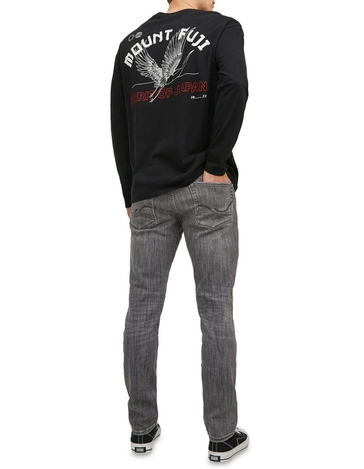 Jack & Jones Tim Vintage Recycled Cotton Jeans In Black Denim - Image 2