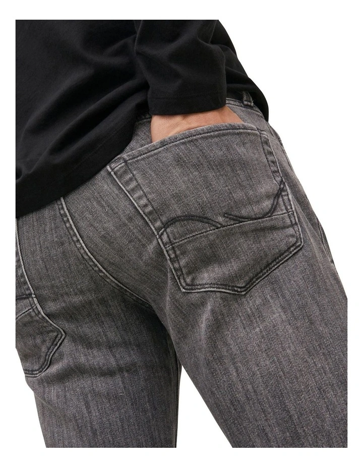 Jack & Jones Tim Vintage Recycled Cotton Jeans In Black Denim - Image 4