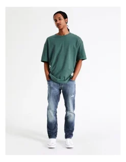 Jack & Jones Tim Vintage Recycled Cotton Jeans In Blue Denim