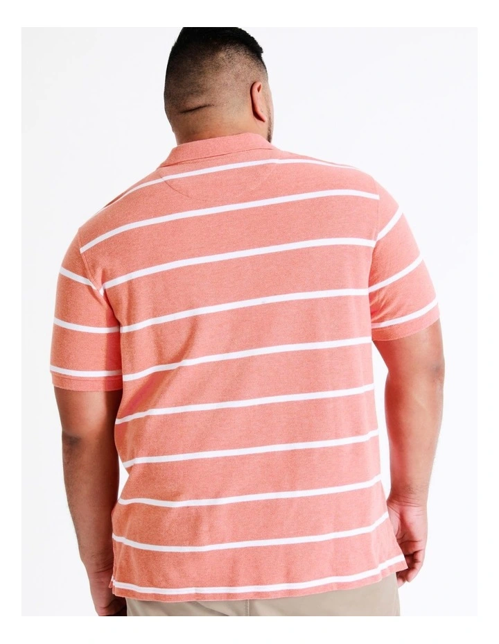 Reserve Hugo Stripe Polo In Orange 5 Reserve Hugo Stripe Polo In Orange - Image 5