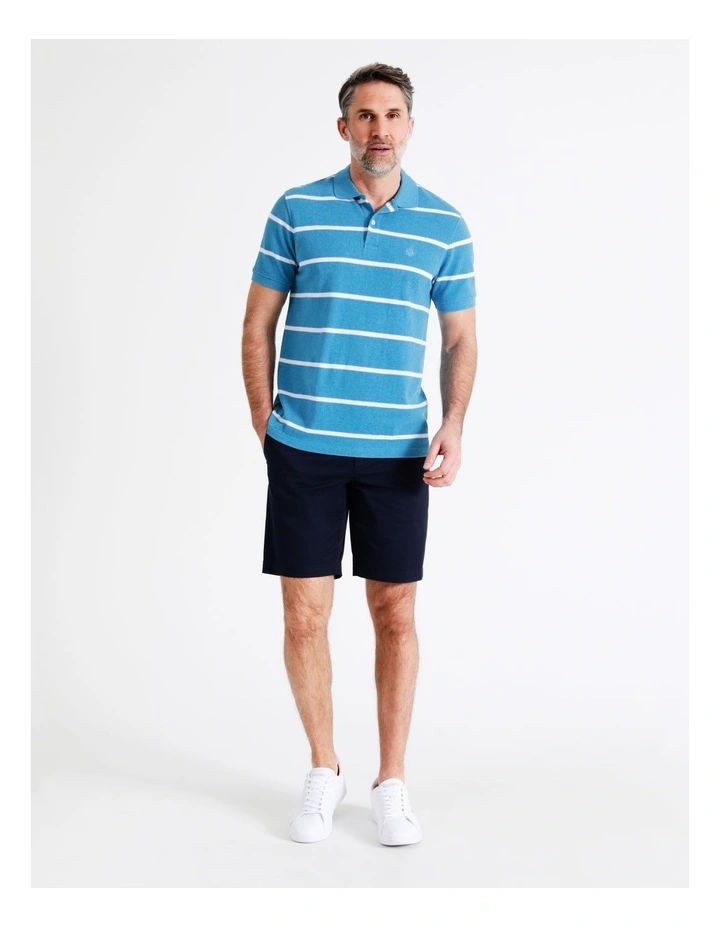 Reserve Hugo Stripe Polo In Turquoise 3 Reserve Hugo Stripe Polo In Turquoise - Image 3