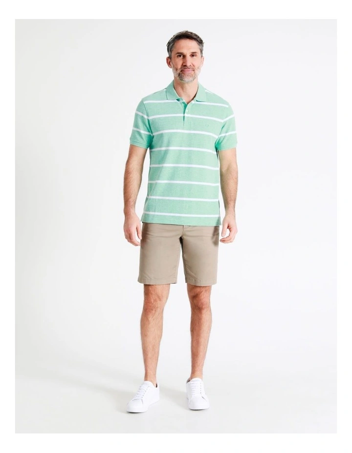 Reserve Hugo Stripe Polo In Light Green 3 Reserve Hugo Stripe Polo In Light Green - Image 3
