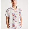 Kenji Degraves Photographic Print Short Sleeve Rayon Shirt In Multi