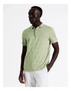 Blaq Morgan Textured Polo In Green