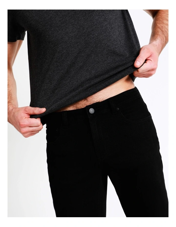 Maddox Kristian Slim Tapered Jean Size 30 Leg Length In Solid Black - Image 7