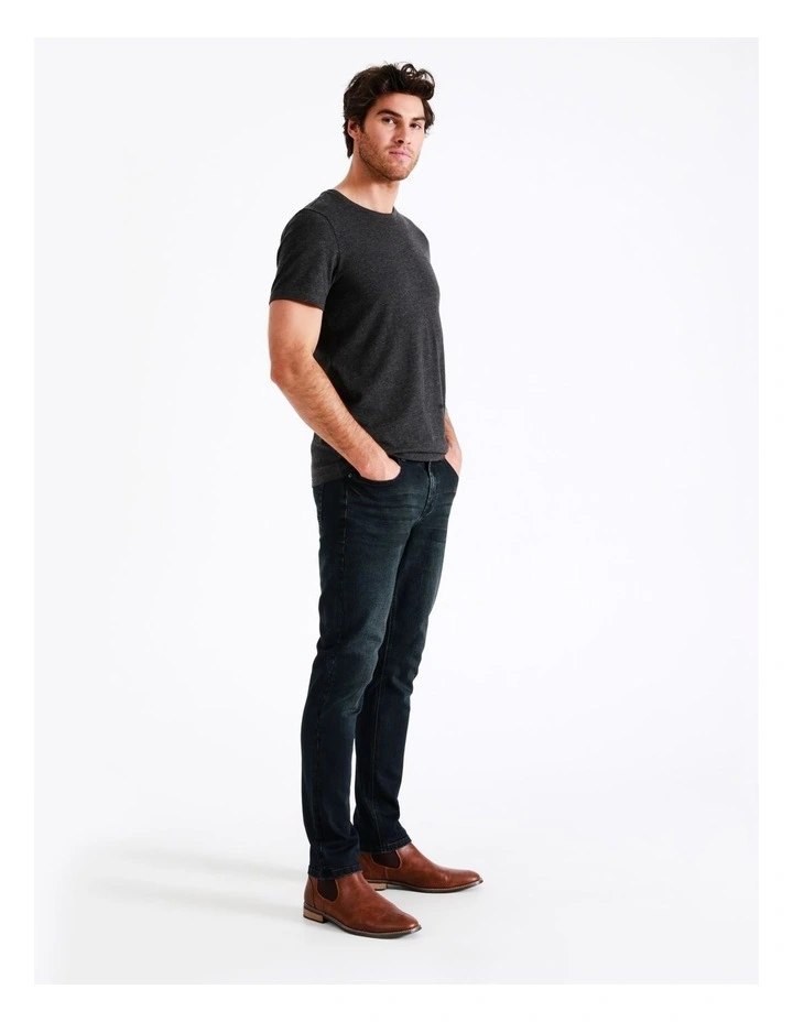 Maddox Kristian Slim Tapered Jean Size 34 Leg Length In Dark Denim - Image 5