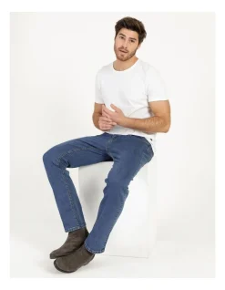 Maddox Dylan Regular Straight Jean Size 34 Leg Length In Stonewash