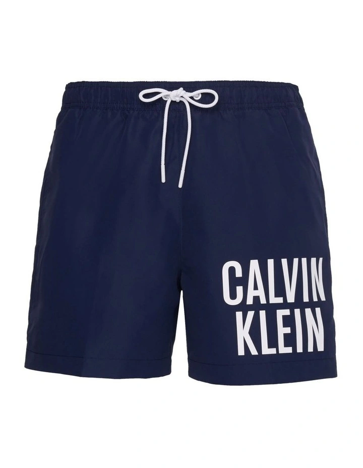 Calvin Klein Intense Power Logo Medium Swimshort In Navy - Image 4