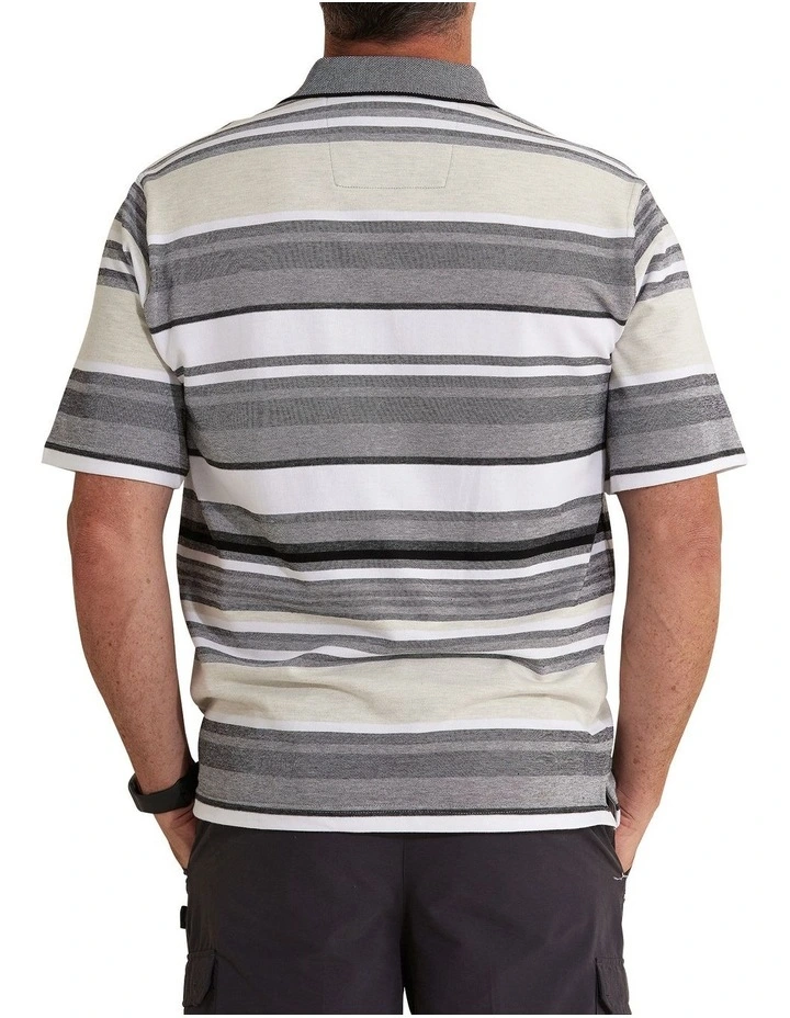 Breakaway Inka Cotton Pique Polo In Grey Marle 3 Breakaway Inka Cotton Pique Polo In Grey Marle - Image 3