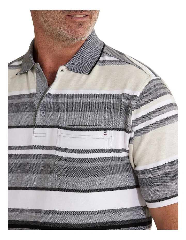Breakaway Inka Cotton Pique Polo In Grey Marle 4 Breakaway Inka Cotton Pique Polo In Grey Marle - Image 4