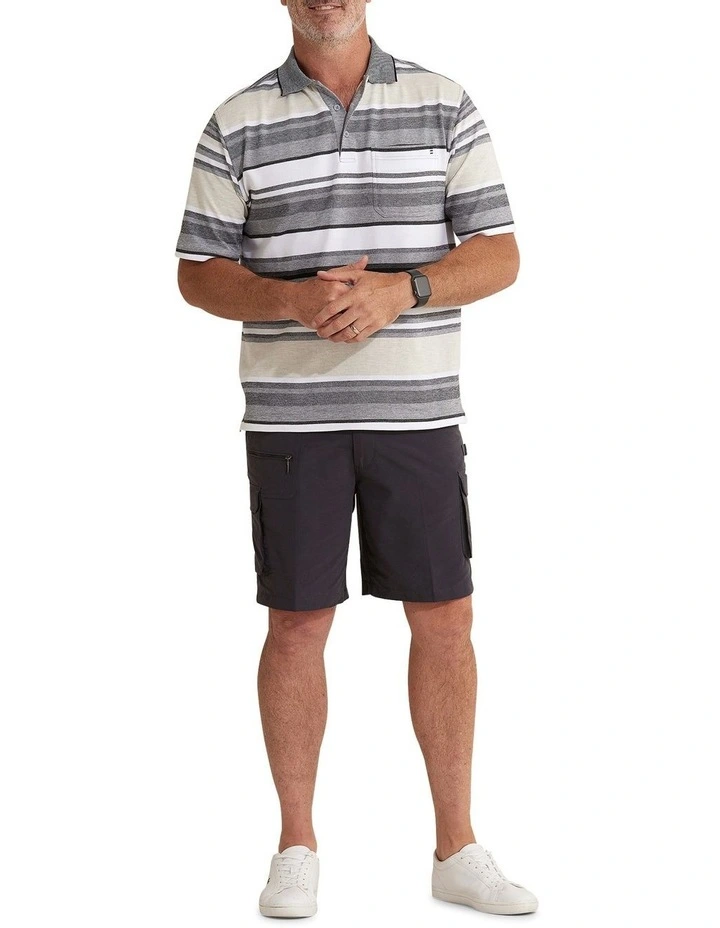 Breakaway Inka Cotton Pique Polo In Grey Marle 5 Breakaway Inka Cotton Pique Polo In Grey Marle - Image 5