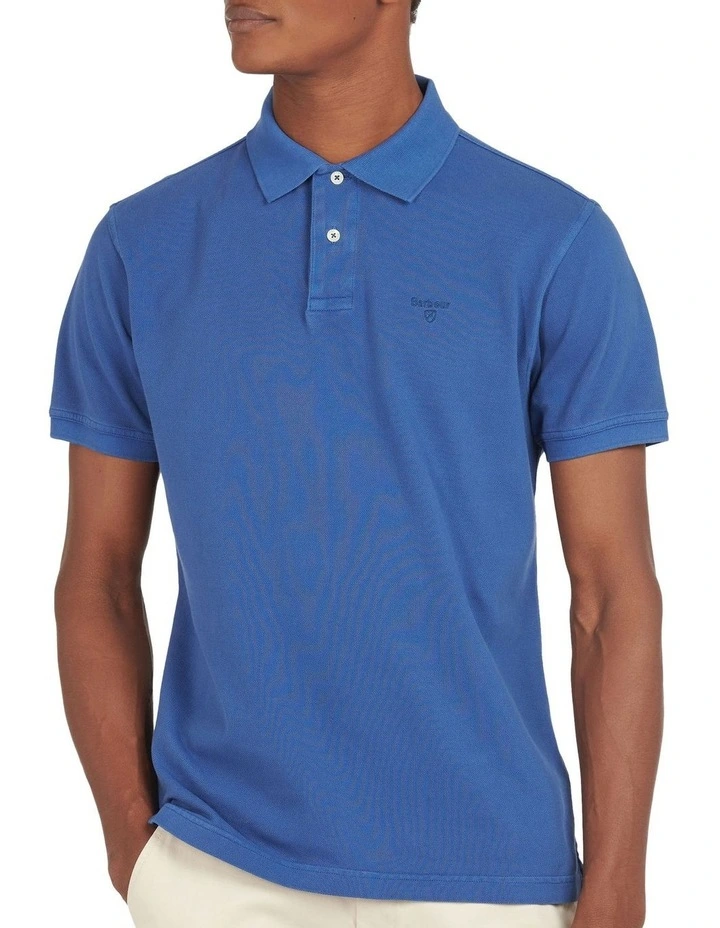 Barbour Washed Sports Polo In Marine Blue