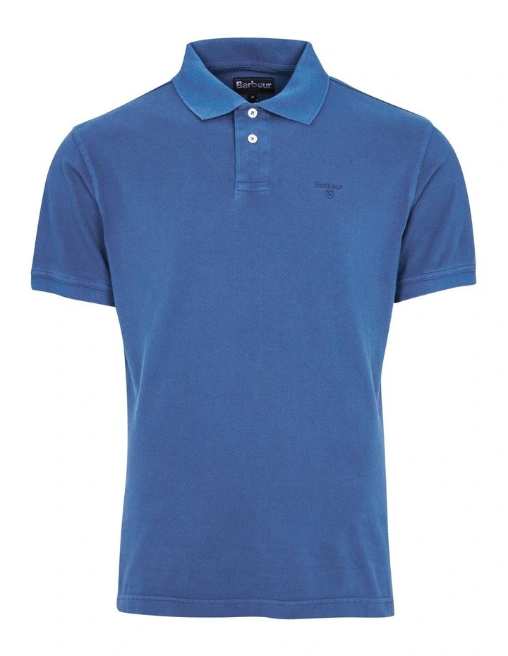 Barbour Washed Sports Polo In Marine Blue - Image 4