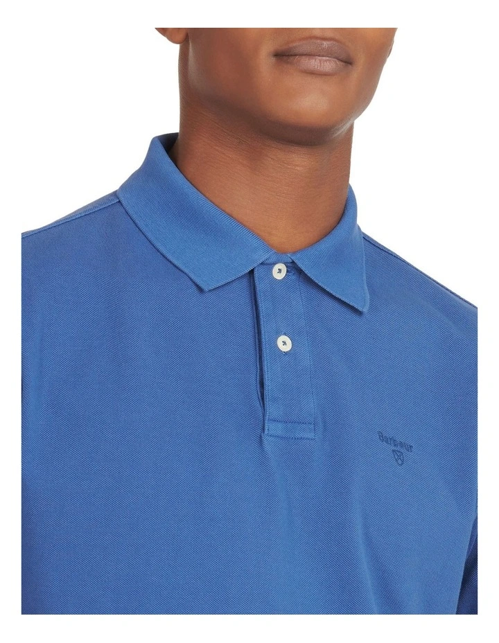 Barbour Washed Sports Polo In Marine Blue - Image 5