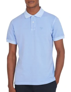 Barbour Washed Sports Polo In Sky