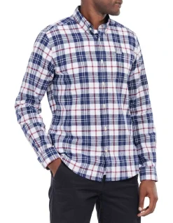 Barbour Thorpe Tailored Long Sleeve Shirt In White