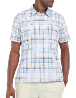 Barbour Starmer Short Sleeve Summer Shirt In Mint Multi