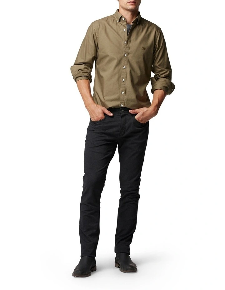 Rodd & Gunn Motion Melange Straight Fit Jean Regular Leg Onyx - Image 2