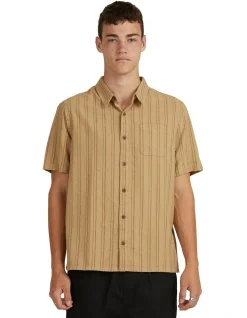 Element Mark Short Sleeve Shirt In Khaki