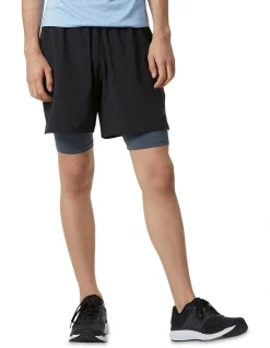 New Balance Fortitech 7 In 2-in-1 Short In Black
