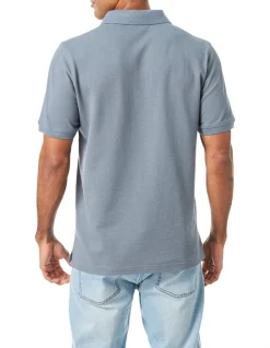 Alternative view of Blazer Carter Textured Short Sleeve Polo Slate In Blue