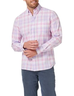 Blazer Alec Long Sleeve Check Shirt In Purple Multi
