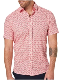 Blazer Baxter Short Sleeve Shell Print Shirt In Red