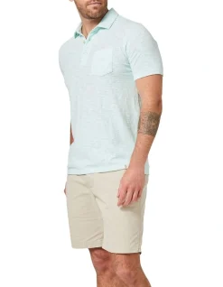 Blazer Hayes Slub Polo In Mint