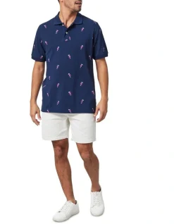 Blazer Cocktail Print Pique Polo Navy -Nena & Pasadena Sales 928182250 3 720x928