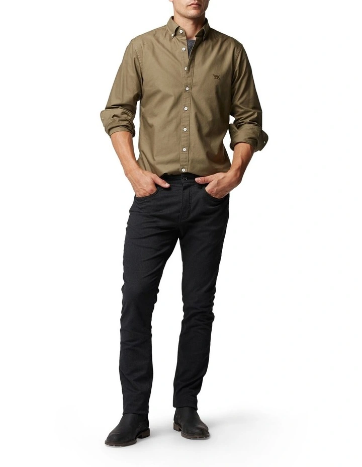 Rodd & Gunn Gunn Oxford Sports Fit Shirt Olive - Image 2