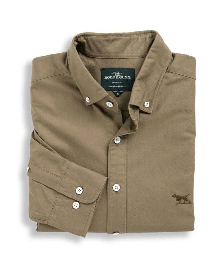 Rodd & Gunn Gunn Oxford Sports Fit Shirt Olive - Image 4
