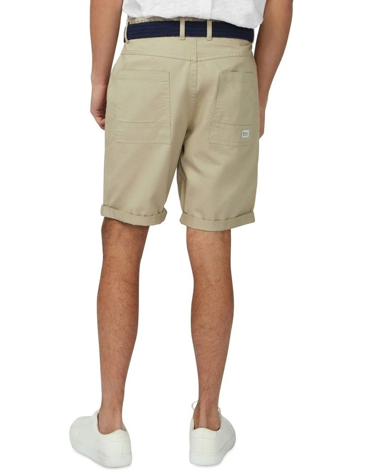 Ben Sherman 5 Pocket Walk Short In Khaki - Image 2