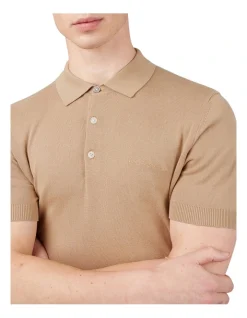 Ben Sherman Signature Knitted Polo In Sand -Nena & Pasadena Sales 928333090 3 720x928