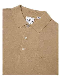 Ben Sherman Signature Knitted Polo In Sand -Nena & Pasadena Sales 928333090 4 720x928