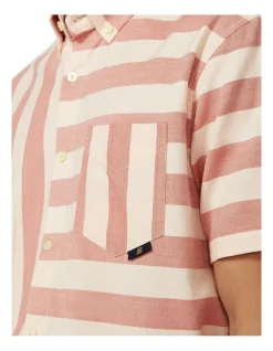 Ben Sherman Patchwork Candy Stripe Short Sleeve Shirt In Dark Pink 6 Ben Sherman Patchwork Candy Stripe Short Sleeve Shirt In Dark Pink -Nena & Pasadena Sales 928394110 3 720x928