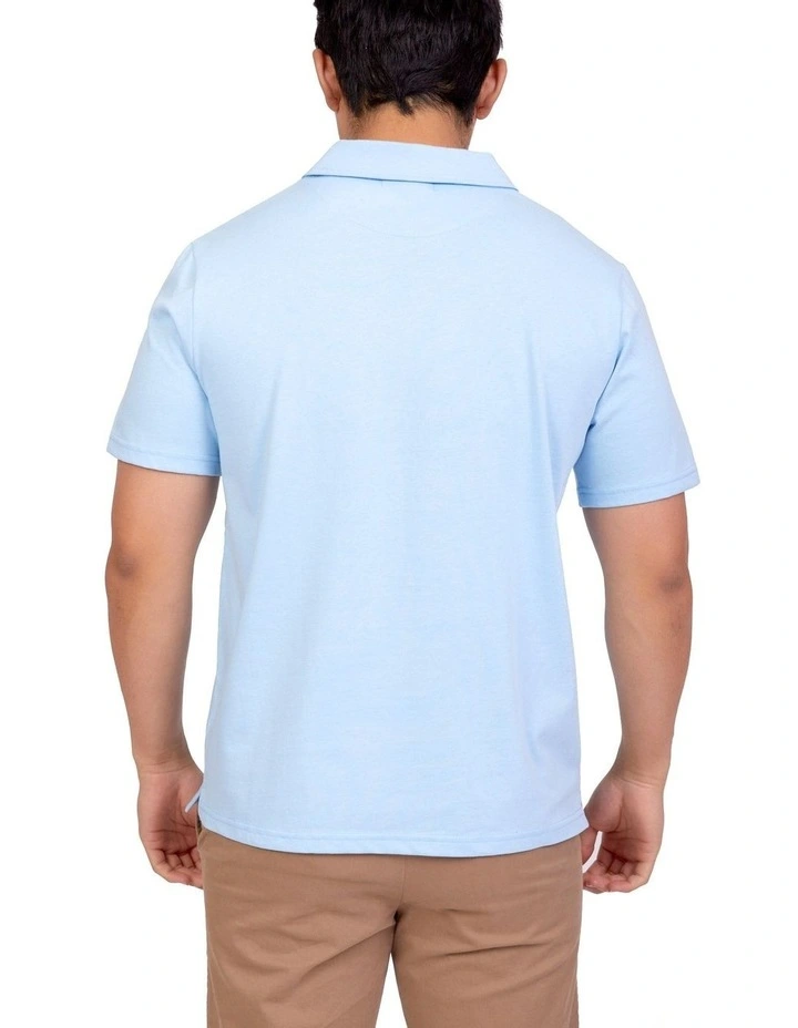 Bucks Casual Grant Polo In Sky - Image 2