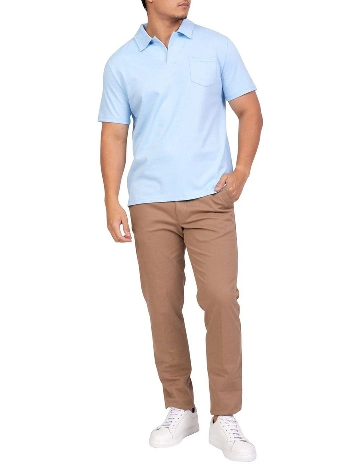 Bucks Casual Grant Polo In Sky - Image 3