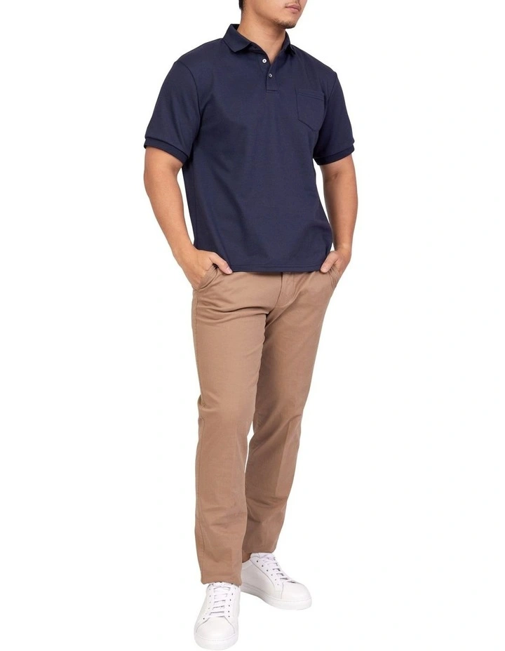 Bucks Casual Mark Polo In Navy - Image 3
