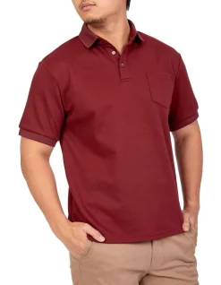 Bucks Casual Mark Polo Bordeaux In Burgundy