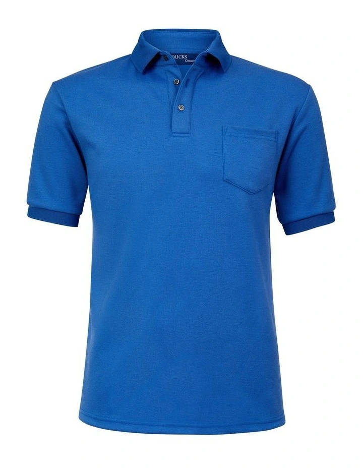 Bucks Casual Mark Polo In Blue - Image 4