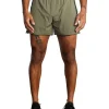 RVCA Yogger Running Shorts In Olive Green
