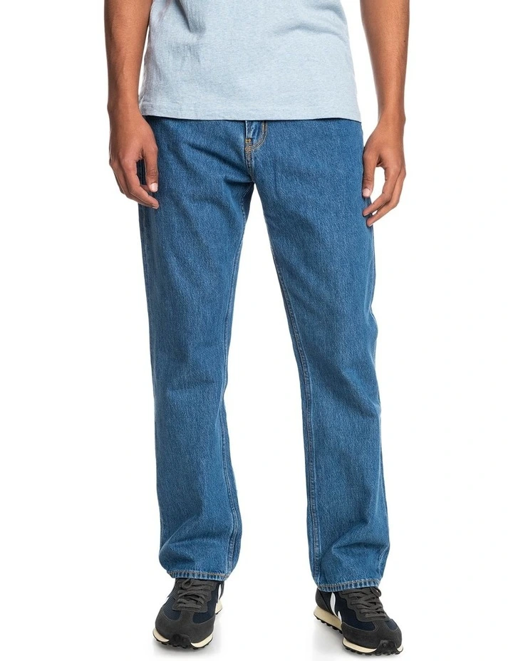 Quiksilver Nineties Wash Organic Jeans In Ashley Blue