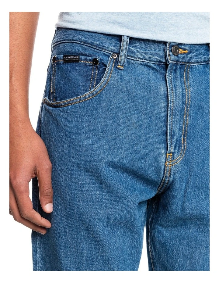 Quiksilver Nineties Wash Organic Jeans In Ashley Blue - Image 4