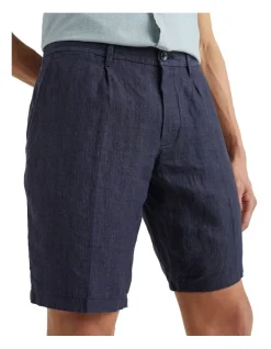 Tommy Hilfiger Brooklyn Double Dye Linen Short In Desert Sky