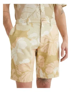 Tommy Hilfiger Harlem Linen Print Modern Chino In Clayed Pebble